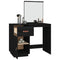 vidaXL Dressing Table Black 95x50x134 cm Solid Wood Pine