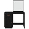 vidaXL Dressing Table Black 95x50x134 cm Solid Wood Pine