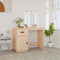 vidaXL Dressing Table with LED 95x50x133.5 cm Solid Wood Pine