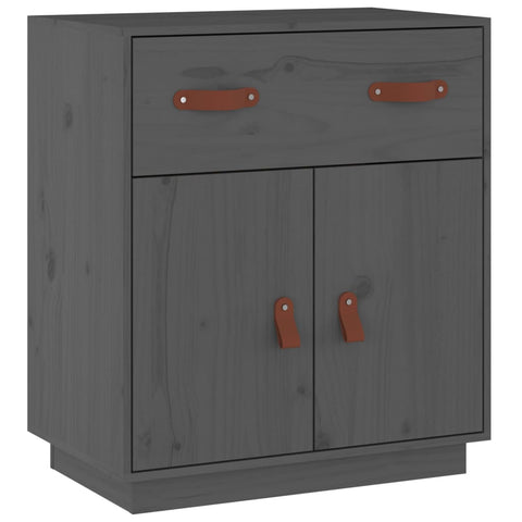 vidaXL Sideboard Grey 65.5x40x75 cm Solid Wood Pine
