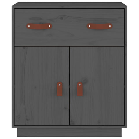 vidaXL Sideboard Grey 65.5x40x75 cm Solid Wood Pine