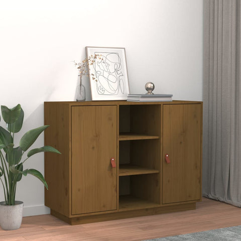 vidaXL Sideboard Honey Brown 100x40x75 cm Solid Wood Pine