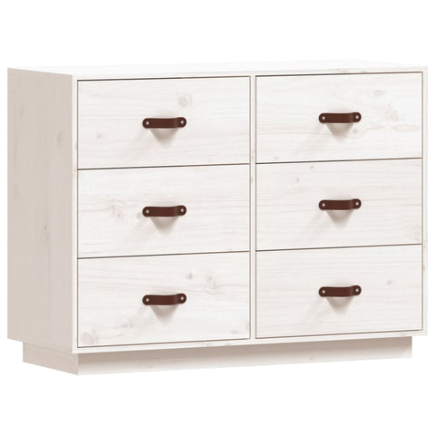 vidaXL Sideboard White 100x40x75 cm Solid Wood Pine