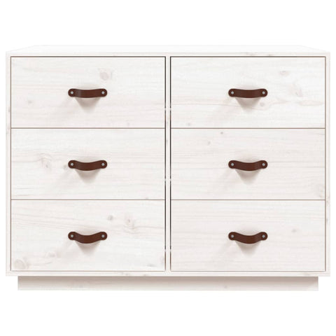 vidaXL Sideboard White 100x40x75 cm Solid Wood Pine