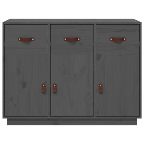 vidaXL Sideboard Grey 100x40x75 cm Solid Wood Pine