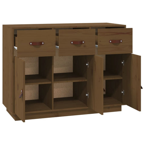 vidaXL Sideboard Honey Brown 100x40x75 cm Solid Wood Pine