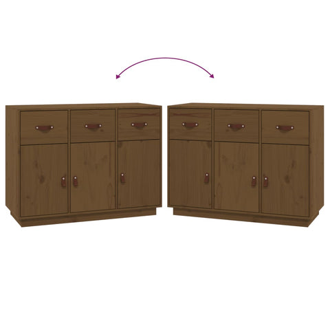 vidaXL Sideboard Honey Brown 100x40x75 cm Solid Wood Pine