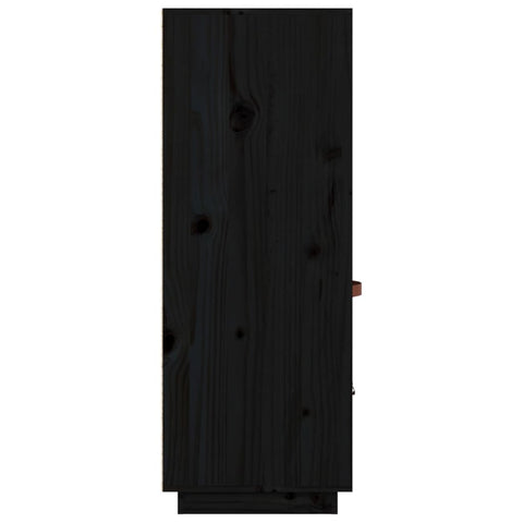 vidaXL Highboard Black 67x40x108.5 cm Solid Wood Pine