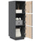vidaXL Highboard Grey 34x40x108.5 cm Solid Wood Pine