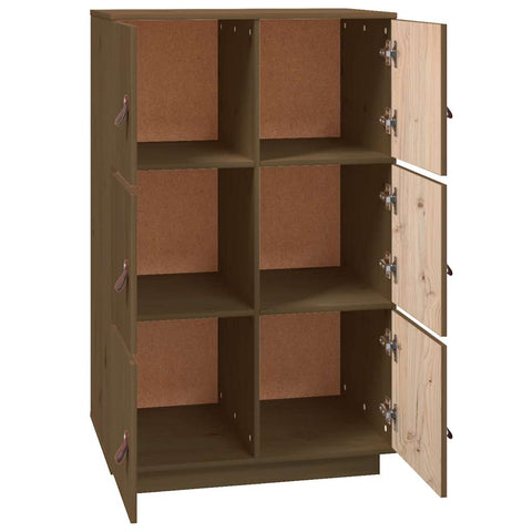 vidaXL Highboard Honey Brown 67x40x108.5 cm Solid Wood Pine
