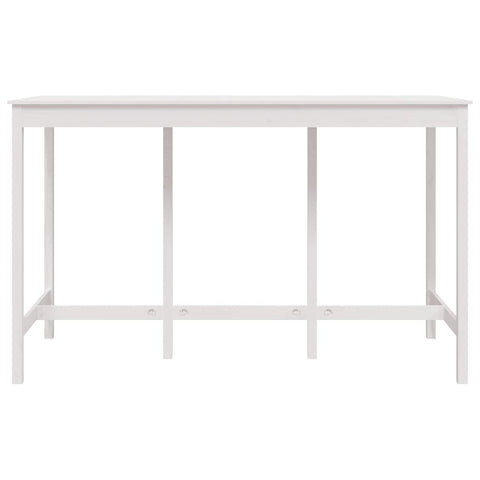 vidaXL Bar Table White 180x80x110 cm Solid Wood Pine