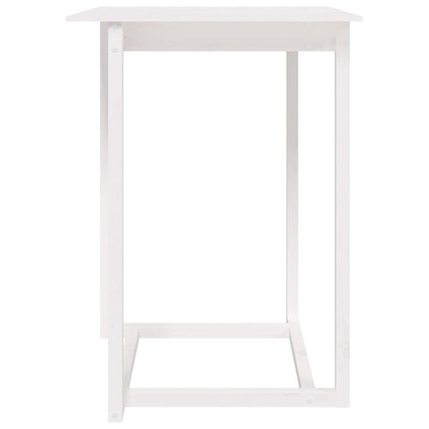 vidaXL Bar Table White 80x80x110 cm Solid Wood Pine