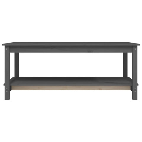 vidaXL Coffee Table Grey 110x55x45 cm Solid Wood Pine
