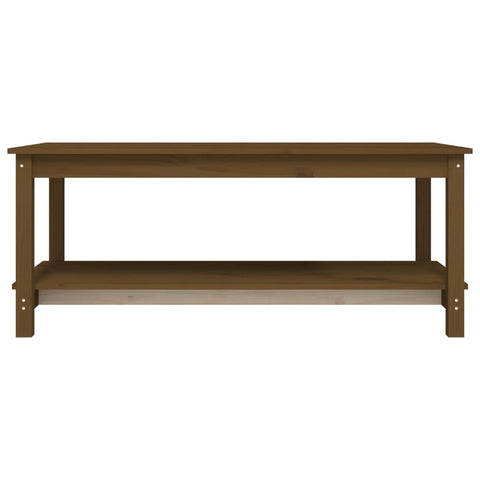 vidaXL Coffee Table Honey Brown 110x55x45 cm Solid Wood Pine