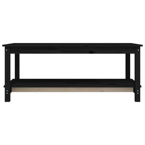 vidaXL Coffee Table Black 110x55x45 cm Solid Wood Pine