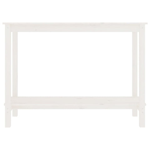 vidaXL Console Table White 110x40x80 cm Solid Wood Pine