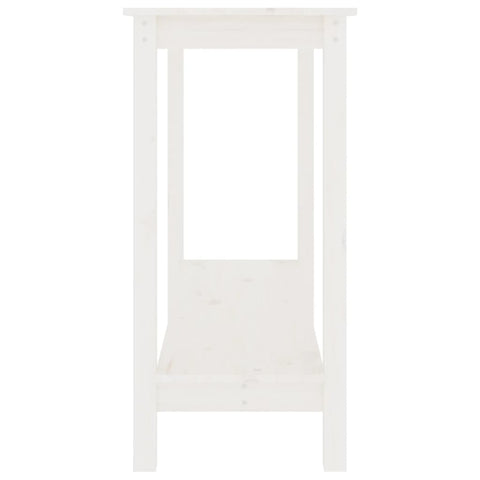 vidaXL Console Table White 110x40x80 cm Solid Wood Pine