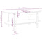 vidaXL Coffee Table 110x55x45 cm Solid Wood Pine