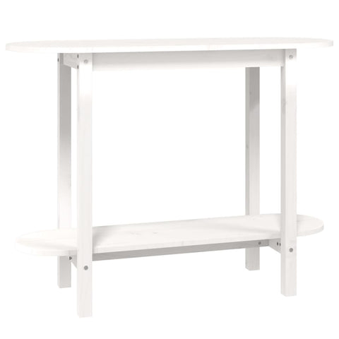 vidaXL Console Table White 110x40x80 cm Solid Wood Pine