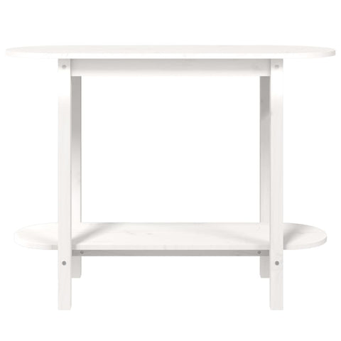 vidaXL Console Table White 110x40x80 cm Solid Wood Pine