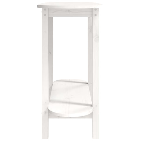 vidaXL Console Table White 110x40x80 cm Solid Wood Pine
