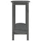 vidaXL Console Table Grey 110x40x80 cm Solid Wood Pine
