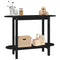vidaXL Console Table Black 110x40x80 cm Solid Wood Pine
