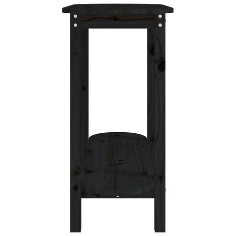 vidaXL Console Table Black 110x40x80 cm Solid Wood Pine