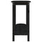 vidaXL Console Table Black 110x40x80 cm Solid Wood Pine