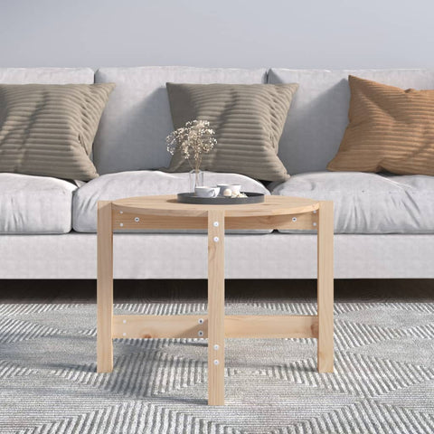 vidaXL Coffee Table Ø 62.5x45 cm Solid Wood Pine