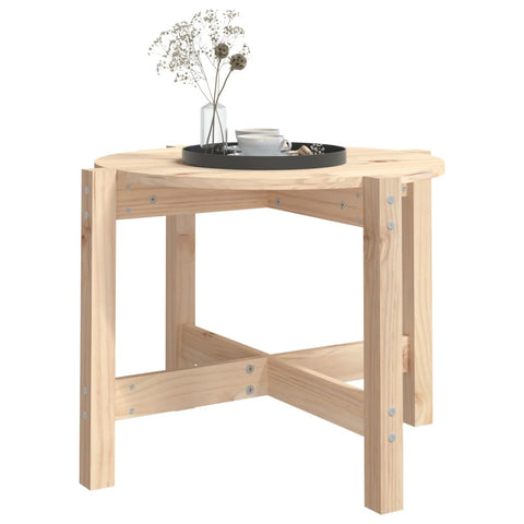 vidaXL Coffee Table Ø 62.5x45 cm Solid Wood Pine