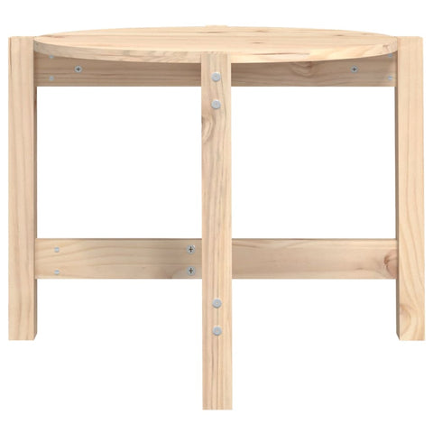 vidaXL Coffee Table Ø 62.5x45 cm Solid Wood Pine