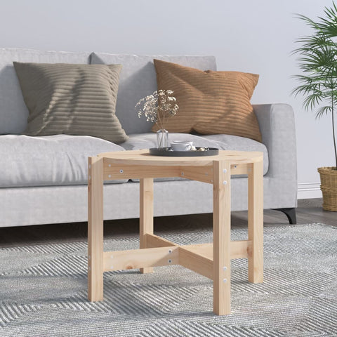 vidaXL Coffee Table Ø 62.5x45 cm Solid Wood Pine