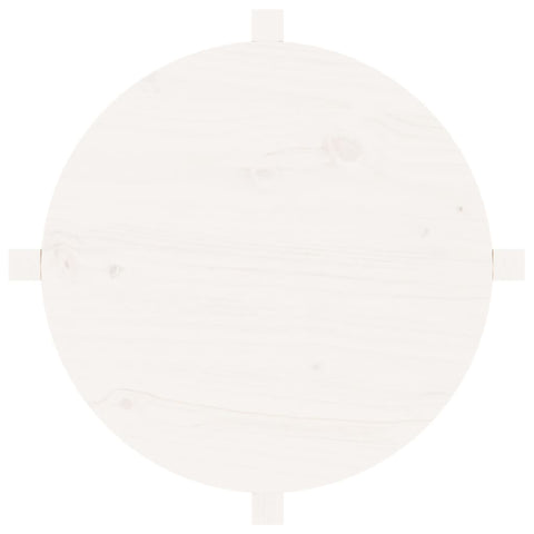 vidaXL Coffee Table White Ø 62.5x45 cm Solid Wood Pine