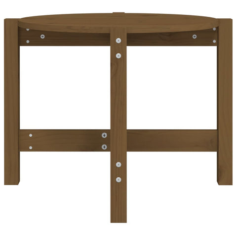 vidaXL Coffee Table Honey Brown Ø 62.5x45 cm Solid Wood Pine
