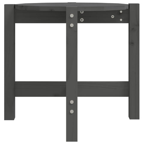 vidaXL Coffee Table Grey Ø 52.5x45 cm Solid Wood Pine