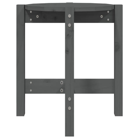 vidaXL Coffee Table Grey Ø 42.5x45 cm Solid Wood Pine