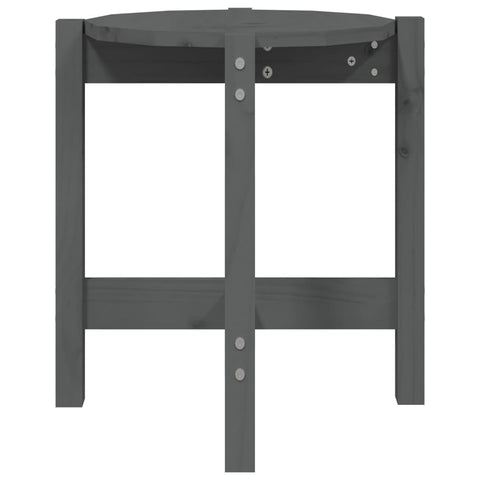 vidaXL Coffee Table Grey Ø 42.5x45 cm Solid Wood Pine