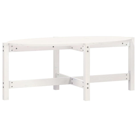 vidaXL Coffee Table White 118x63x45 cm Solid Wood Pine