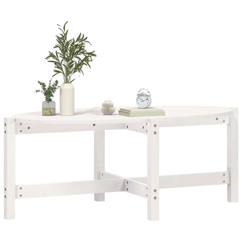 vidaXL Coffee Table White 118x63x45 cm Solid Wood Pine