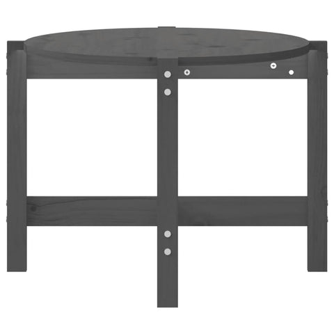 vidaXL Coffee Table Grey 118x63x45 cm Solid Wood Pine