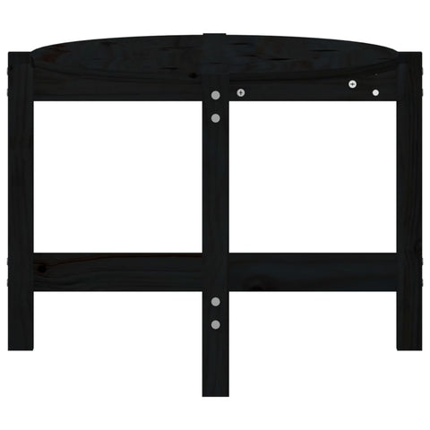 vidaXL Coffee Table Black 118x63x45 cm Solid Wood Pine