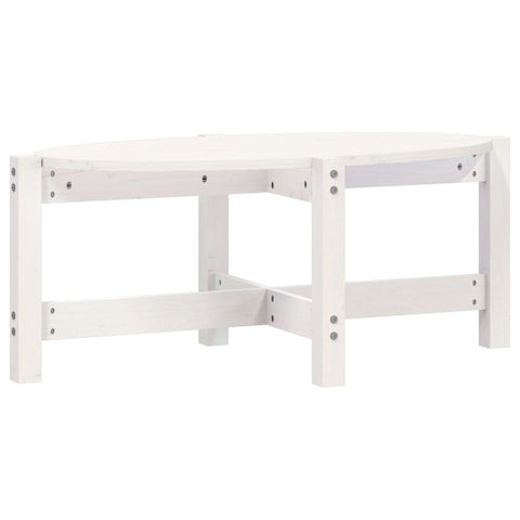 vidaXL Coffee Table White 87x48x35 cm Solid Wood Pine