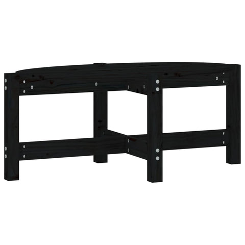 vidaXL Coffee Table Black 87x48x35 cm Solid Wood Pine