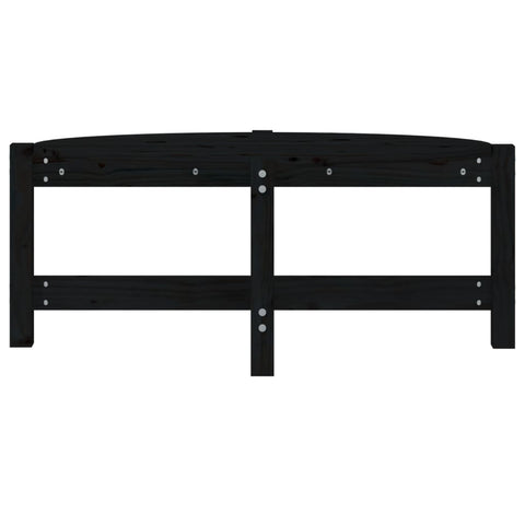 vidaXL Coffee Table Black 87x48x35 cm Solid Wood Pine