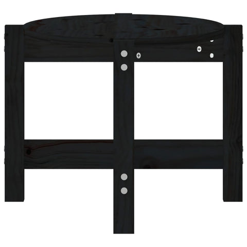 vidaXL Coffee Table Black 87x48x35 cm Solid Wood Pine
