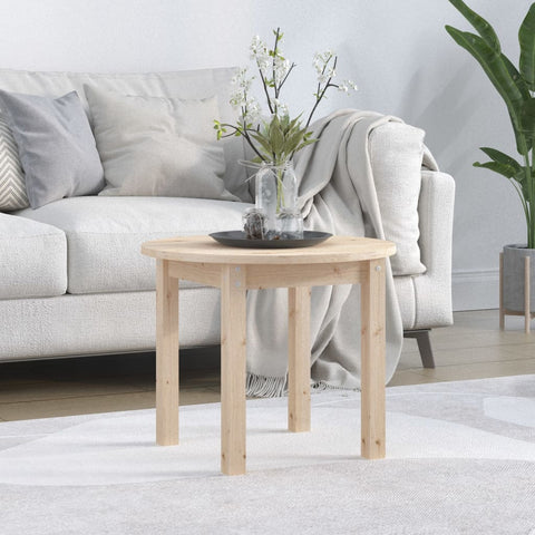 vidaXL Coffee Table Ø 55x45 cm Solid Wood Pine