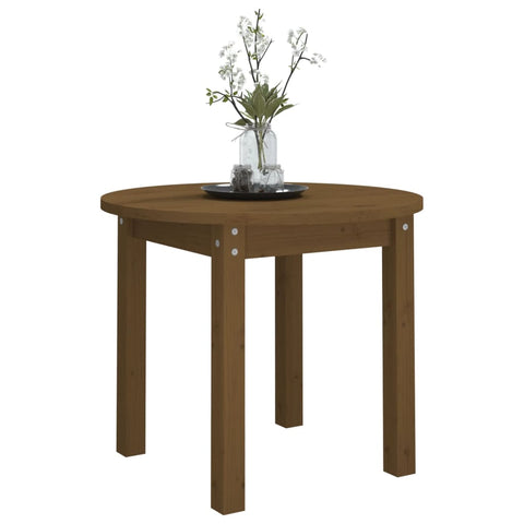 vidaXL Coffee Table Honey Brown Ø 55x45 cm Solid Wood Pine