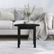 vidaXL Coffee Table Black Ø 55x45 cm Solid Wood Pine