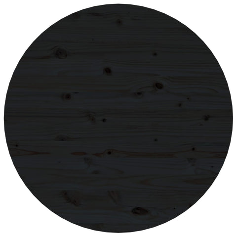 vidaXL Coffee Table Black Ø 55x45 cm Solid Wood Pine